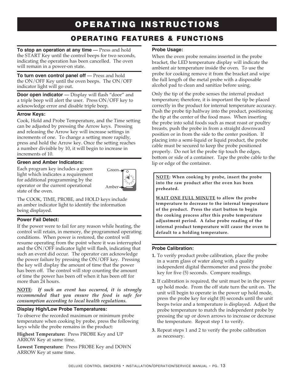 Operating features & functions | Alto-Shaam 1000-SK/III User Manual | Page 15 / 38