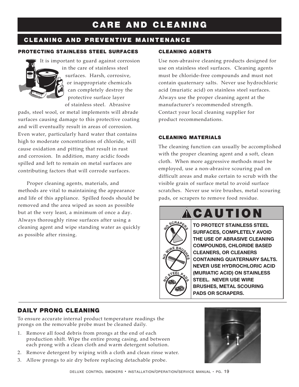 Daily prong cleaning | Alto-Shaam 1000-SK/III User Manual | Page 21 / 38