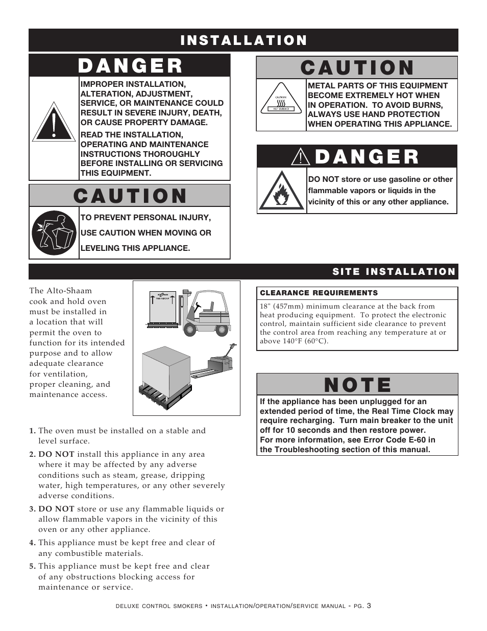 N o t e | Alto-Shaam 1000-SK/III User Manual | Page 5 / 38