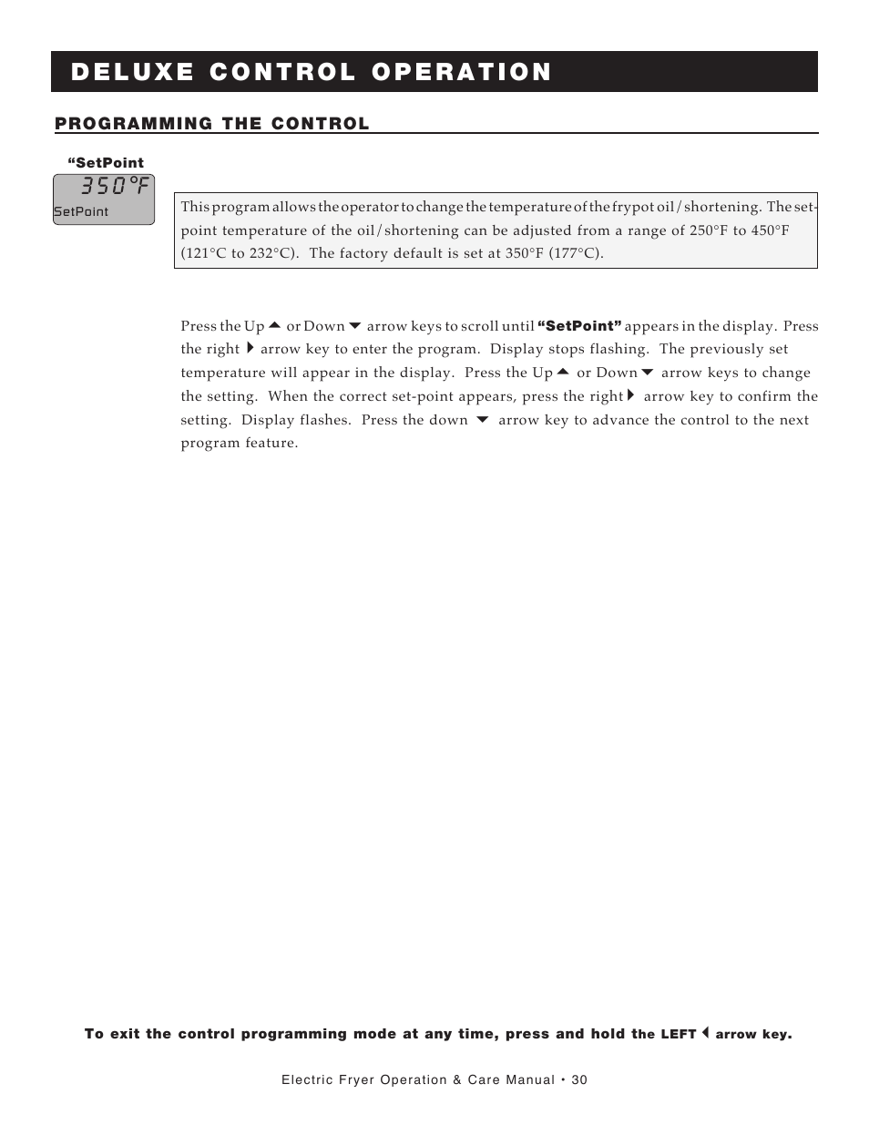 3 5 0 °f | Alto-Shaam FRY TECH ASF-60E User Manual | Page 32 / 70