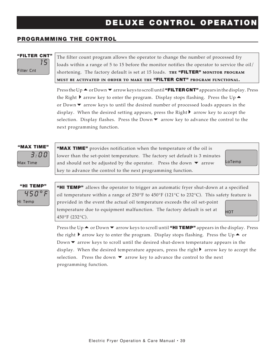 4 5 0 ° f | Alto-Shaam FRY TECH ASF-60E User Manual | Page 41 / 70