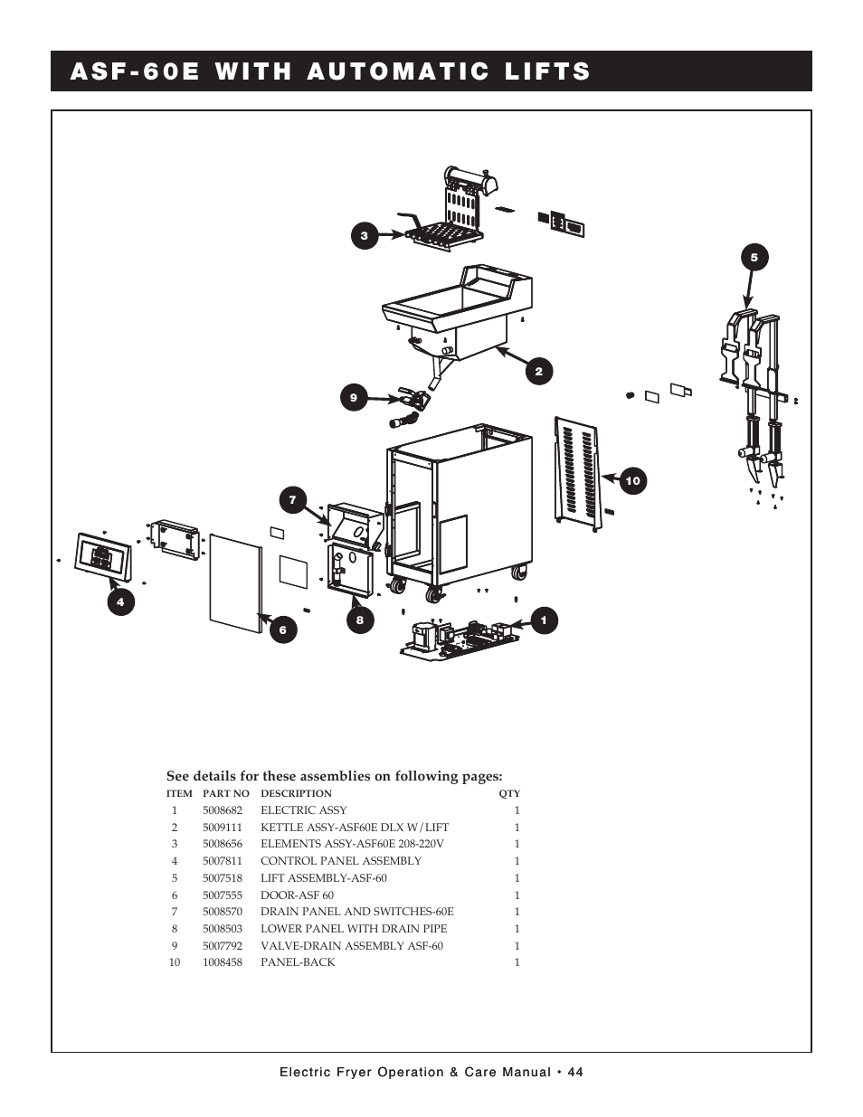 Alto-Shaam FRY TECH ASF-60E User Manual | Page 46 / 70