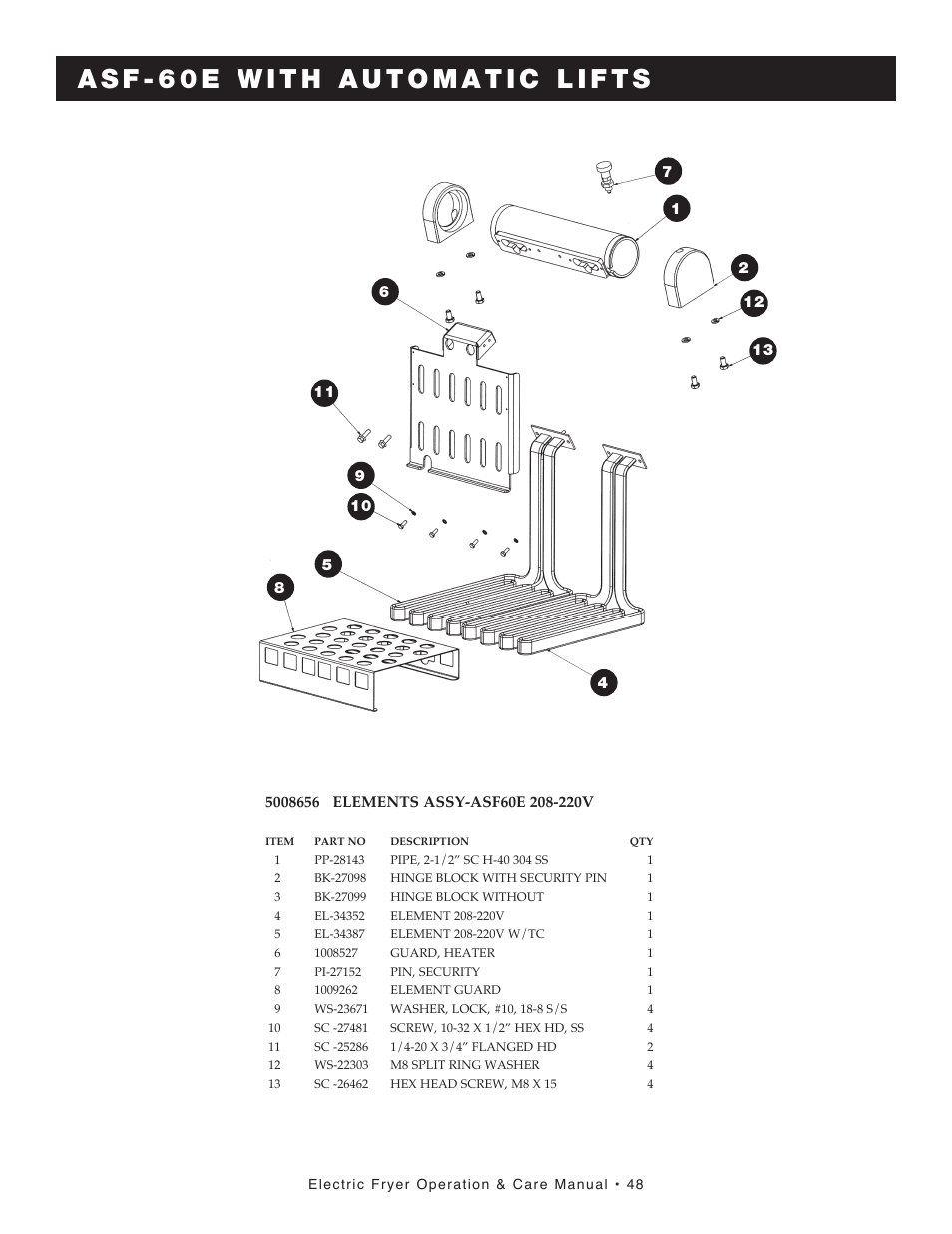 Alto-Shaam FRY TECH ASF-60E User Manual | Page 50 / 70