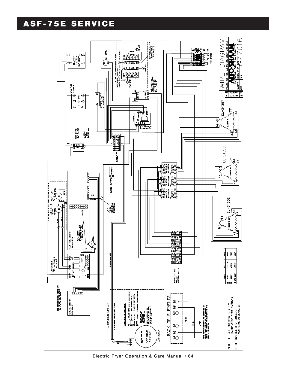 Alto-Shaam FRY TECH ASF-60E User Manual | Page 66 / 70