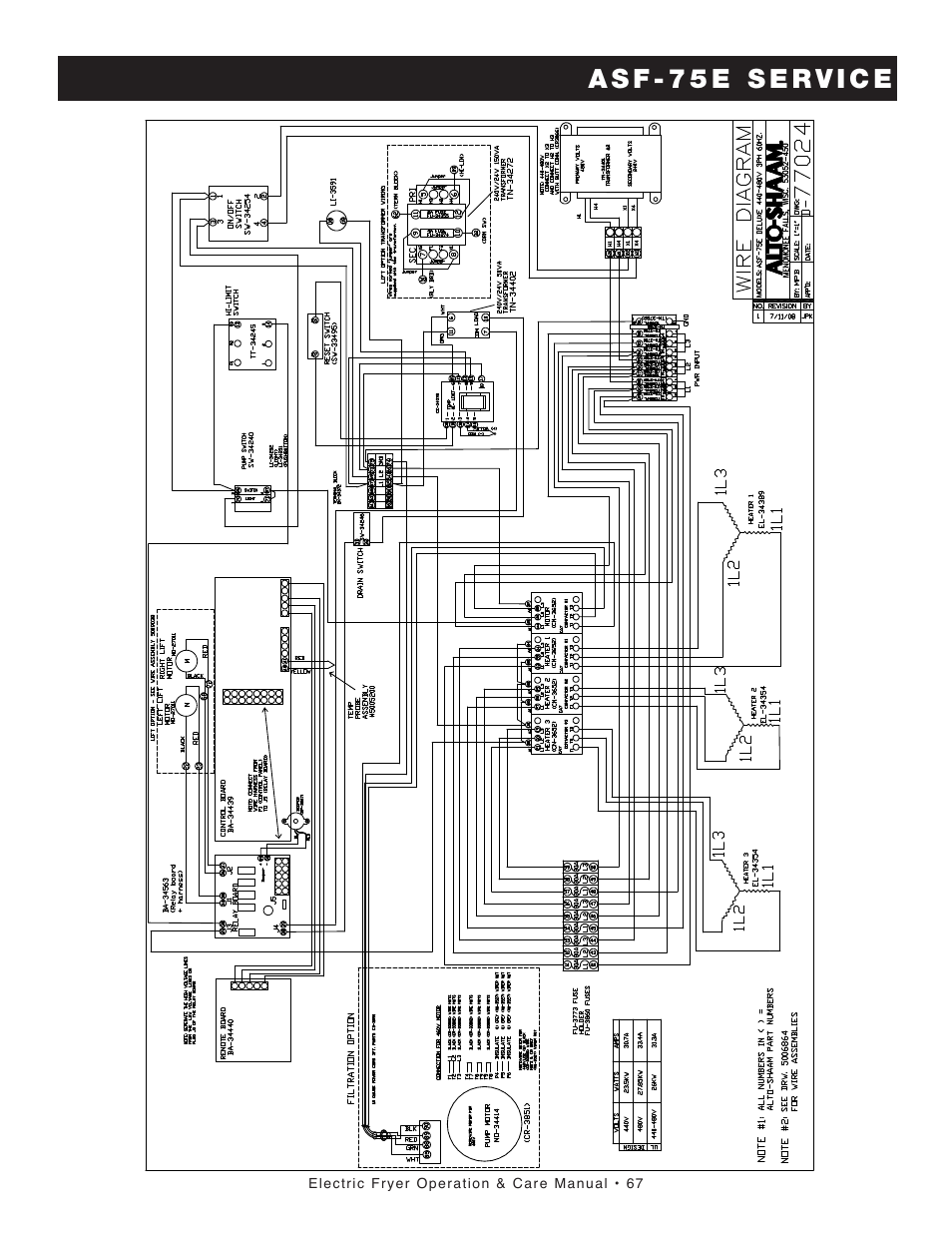 Alto-Shaam FRY TECH ASF-60E User Manual | Page 69 / 70