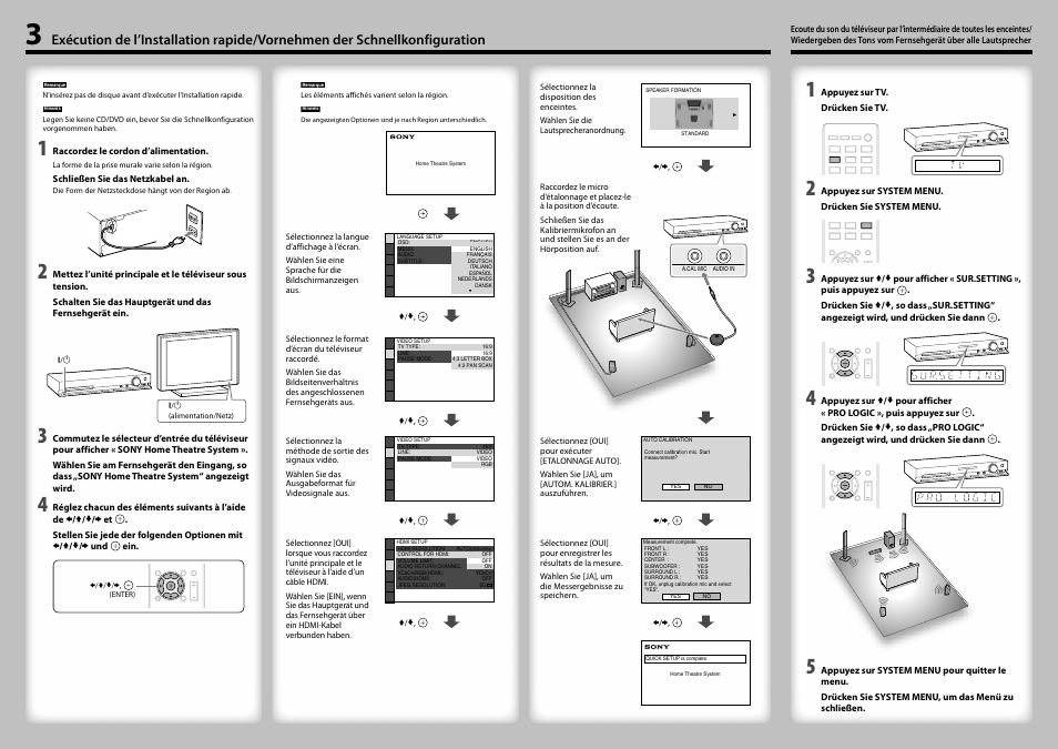 Center, Subwoofer front r front l | Sony DAV-DZ730 User Manual | Page 2 / 2