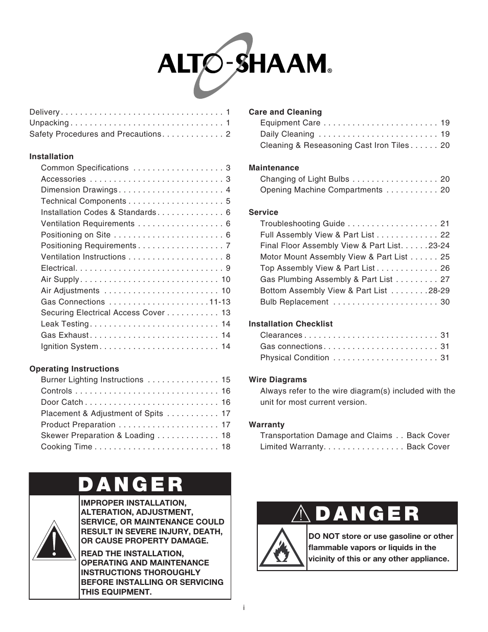Alto-Shaam AR-6G User Manual | Page 2 / 35