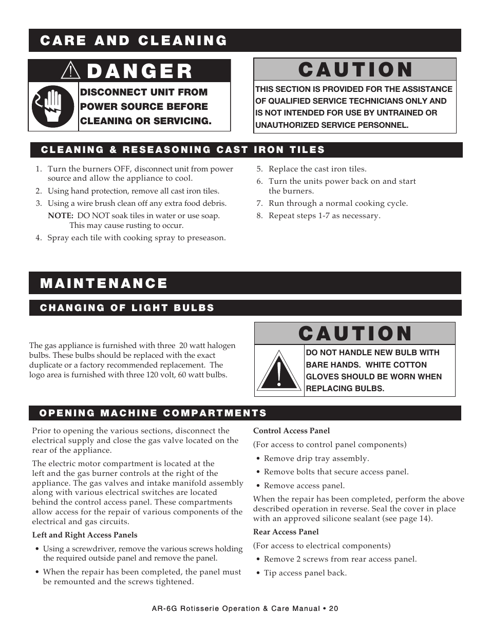 Alto-Shaam AR-6G User Manual | Page 22 / 35