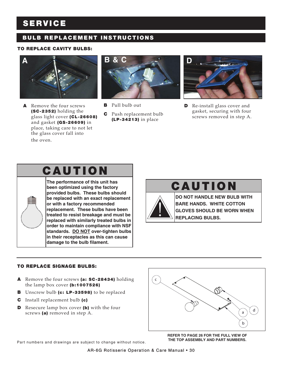 Ad b & c | Alto-Shaam AR-6G User Manual | Page 32 / 35