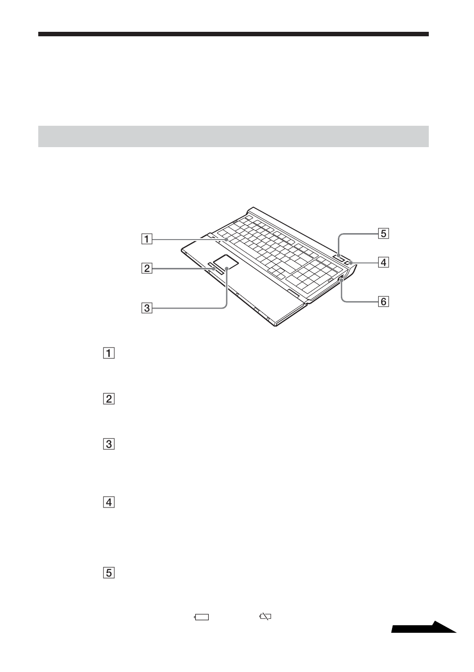 Lage und funktion der teile und bedienelemente, Lage und funktion der teile und, Bedienelemente | Tastatur | Sony VGP-WKB1 User Manual | Page 105 / 132