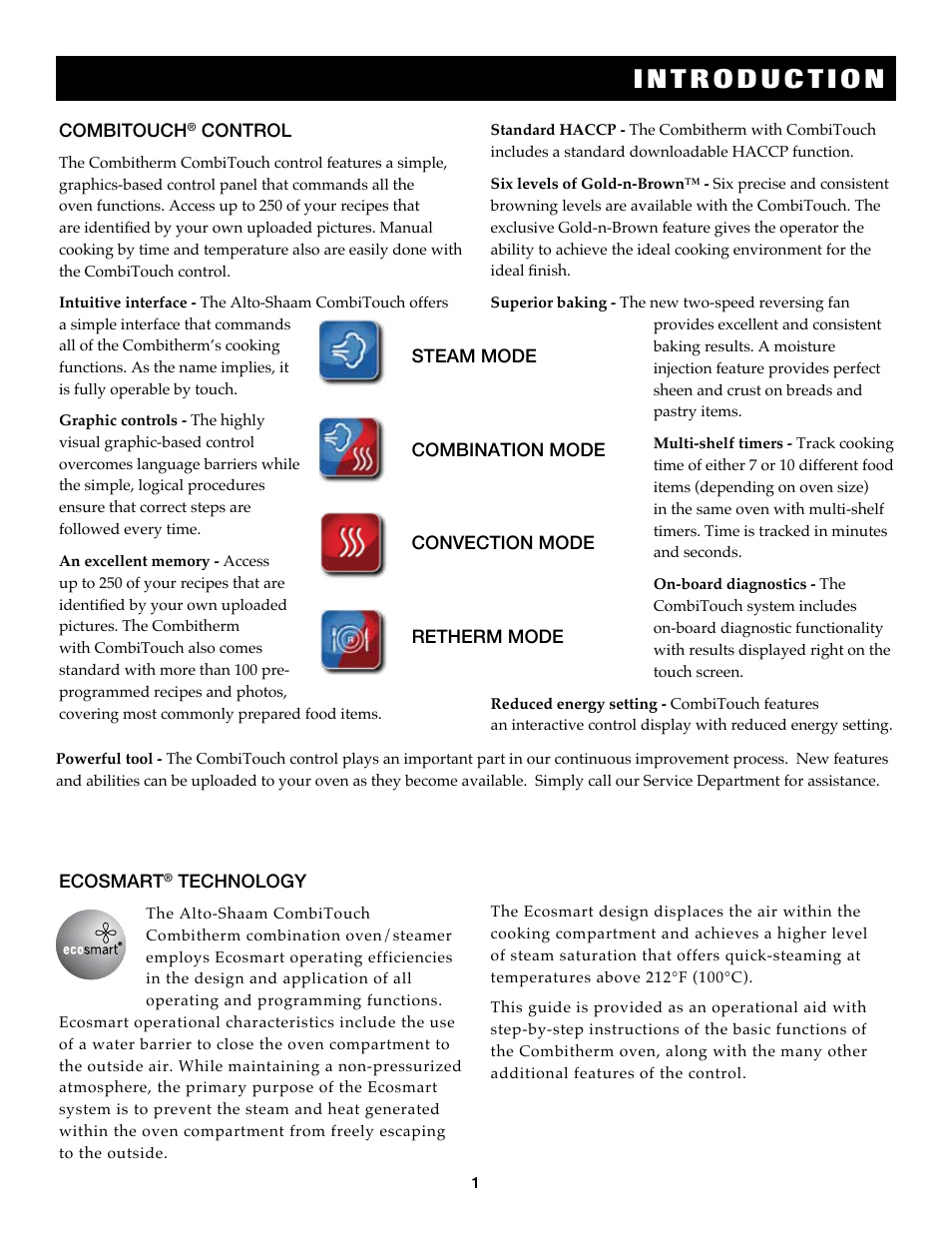 Alto-Shaam COMBITOUCH 7.14ES User Manual | Page 3 / 50