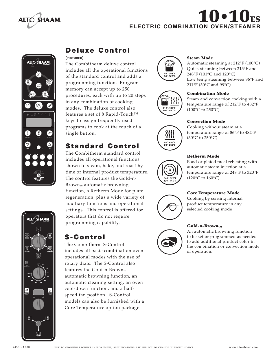Alto-Shaam Combitherm 10 10ES User Manual | Page 3 / 6