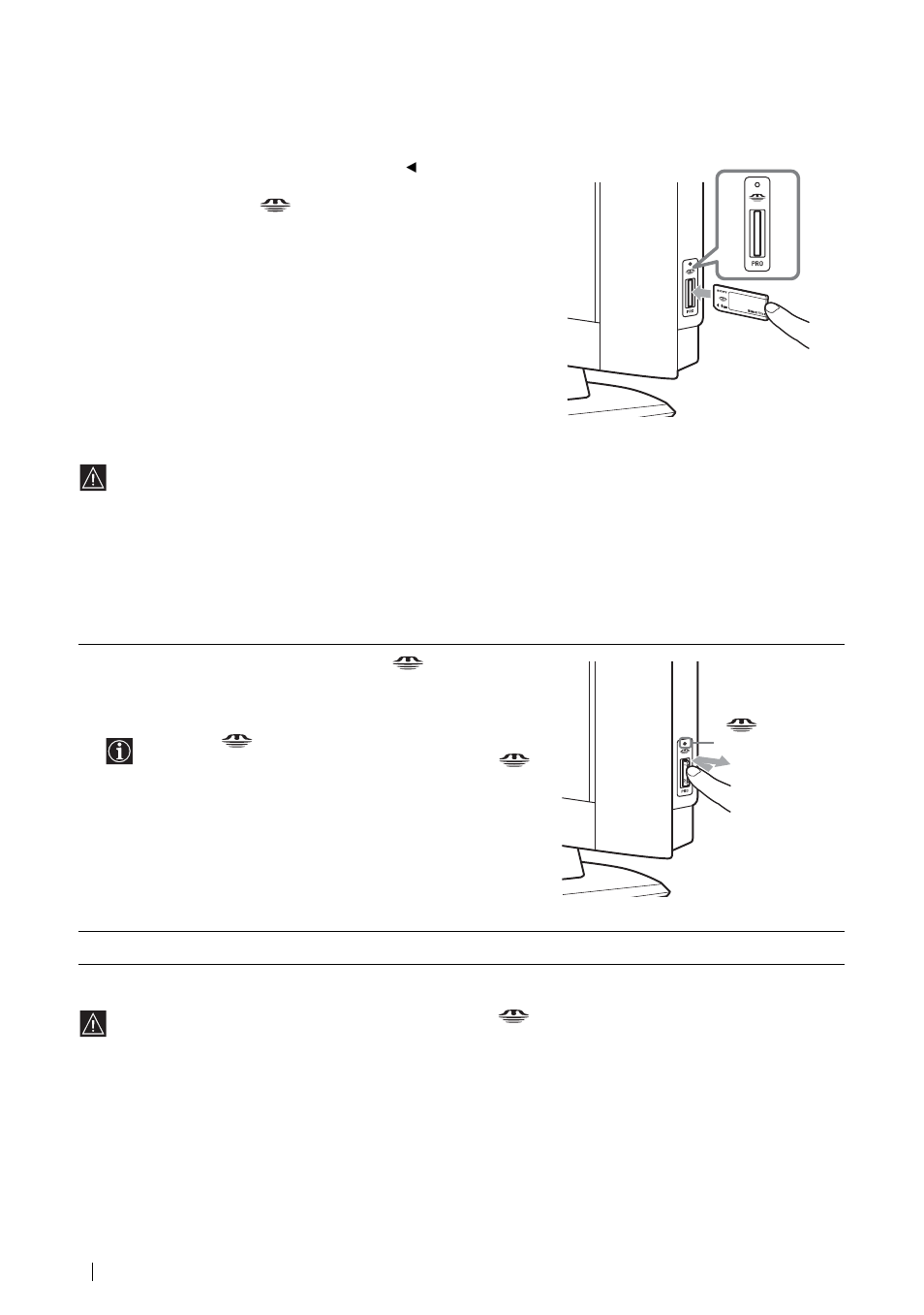 Einsetzen und herausnehmen eines „memory sticks | Sony KLV-21SG2 User Manual | Page 126 / 292