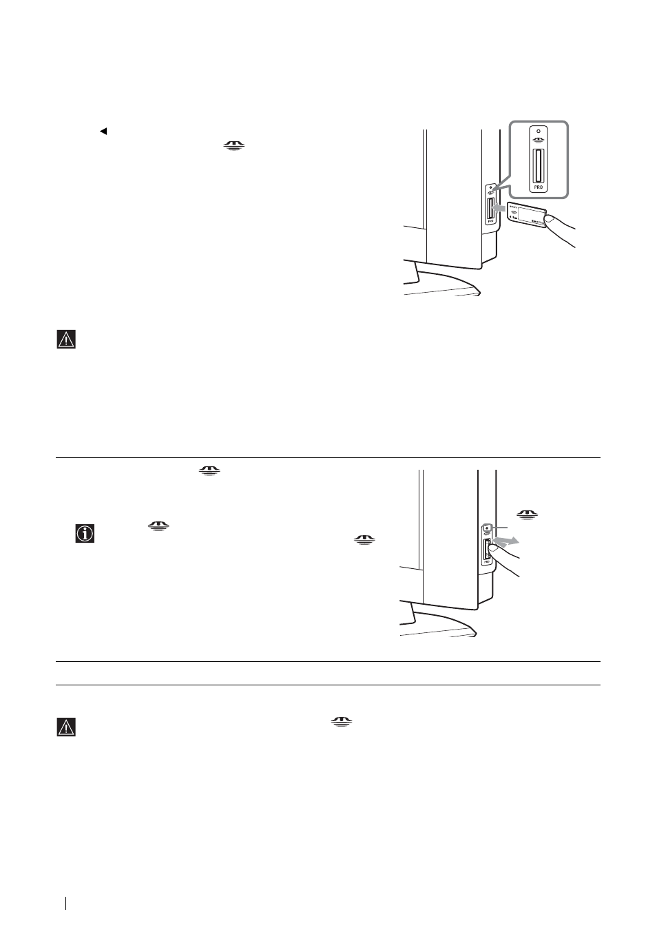 Insertion et retrait d’un «memory stick, Insertion et retrait d’un « memory stick | Sony KLV-21SG2 User Manual | Page 198 / 292