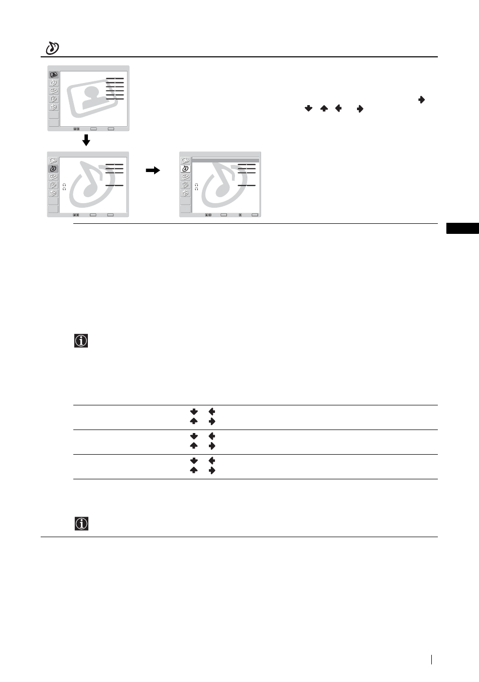 Sound adjustment | Sony KLV-21SG2 User Manual | Page 35 / 292