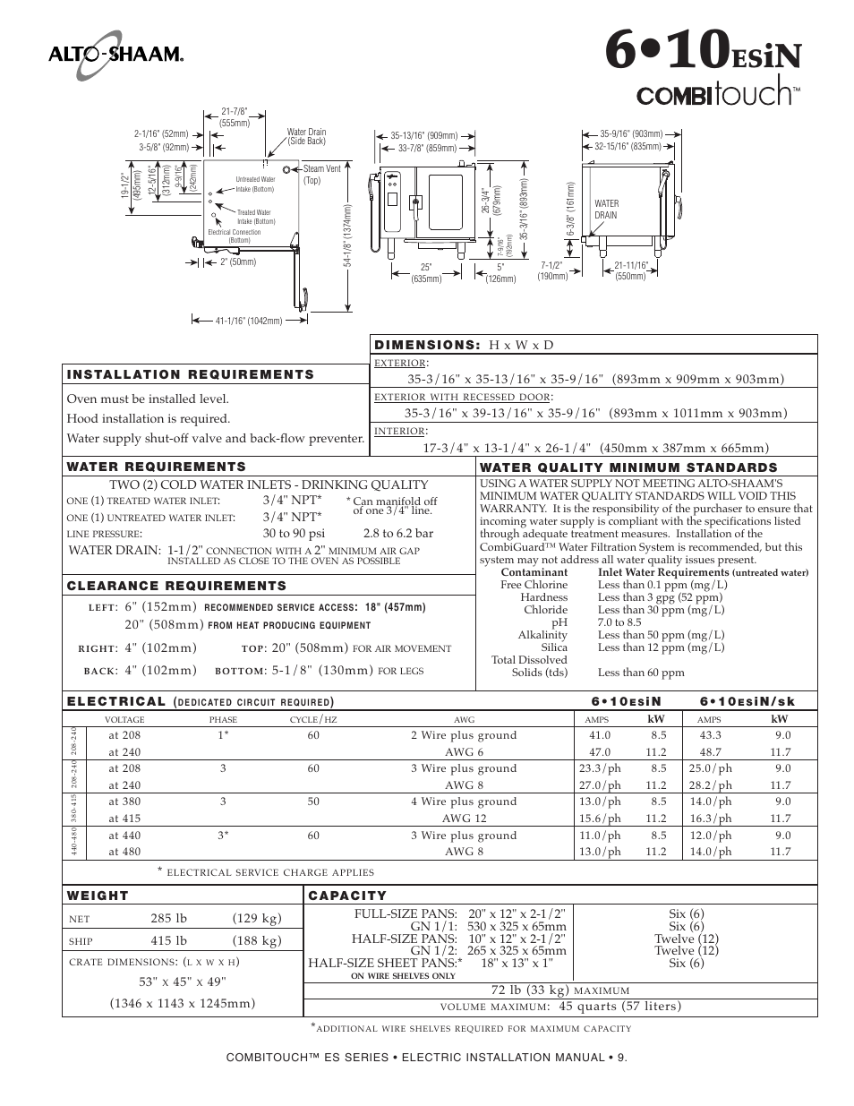 Alto-Shaam COMBITOUCH MN-29245 User Manual | Page 11 / 38