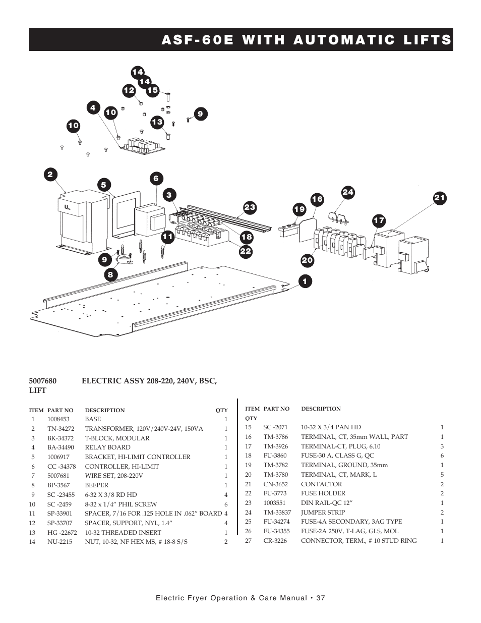 Alto-Shaam FRYTECH SERIES ASF-75E User Manual | Page 39 / 58