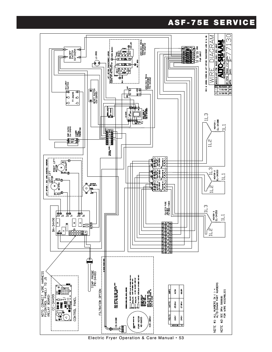 Alto-Shaam FRYTECH SERIES ASF-75E User Manual | Page 55 / 58