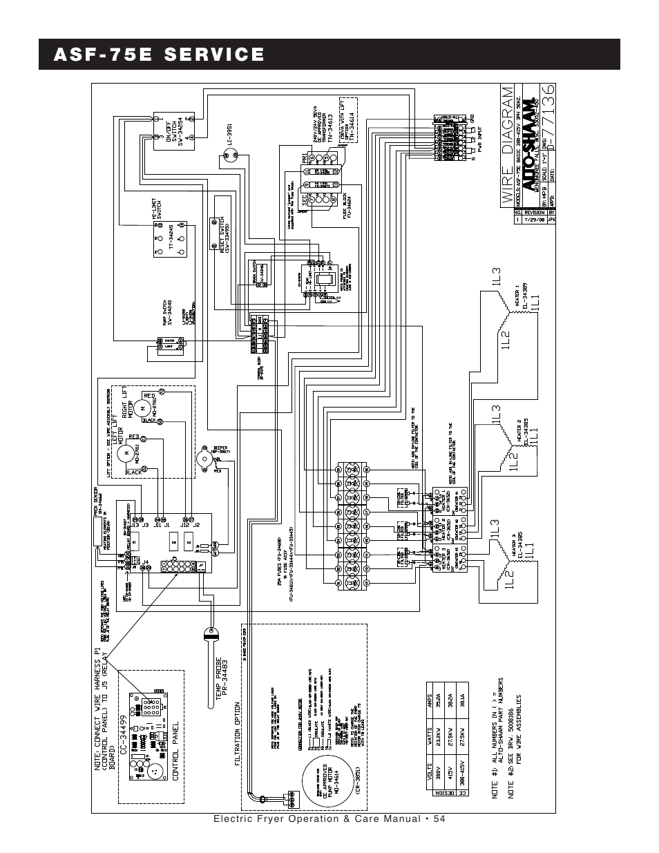 Alto-Shaam FRYTECH SERIES ASF-75E User Manual | Page 56 / 58