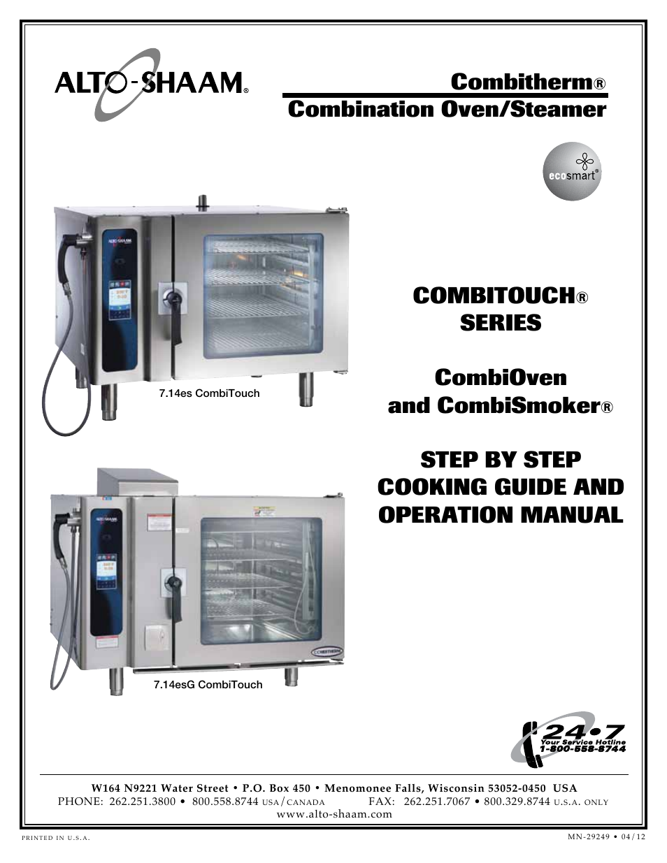 Alto-Shaam Combitouch Series 7.14es CombiTouch User Manual | 51 pages