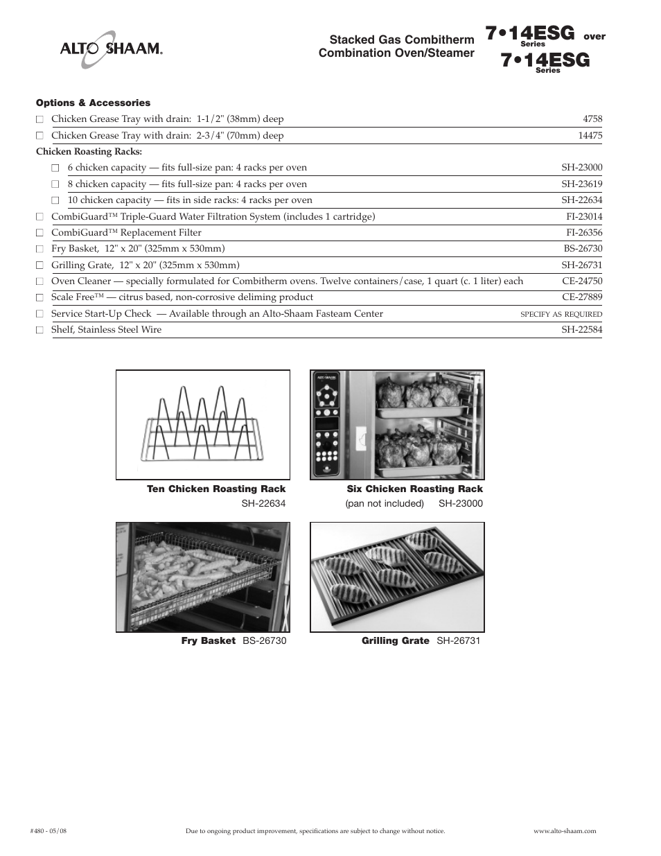 7•14esg | Alto-Shaam 7.14ESG Over User Manual | Page 4 / 4