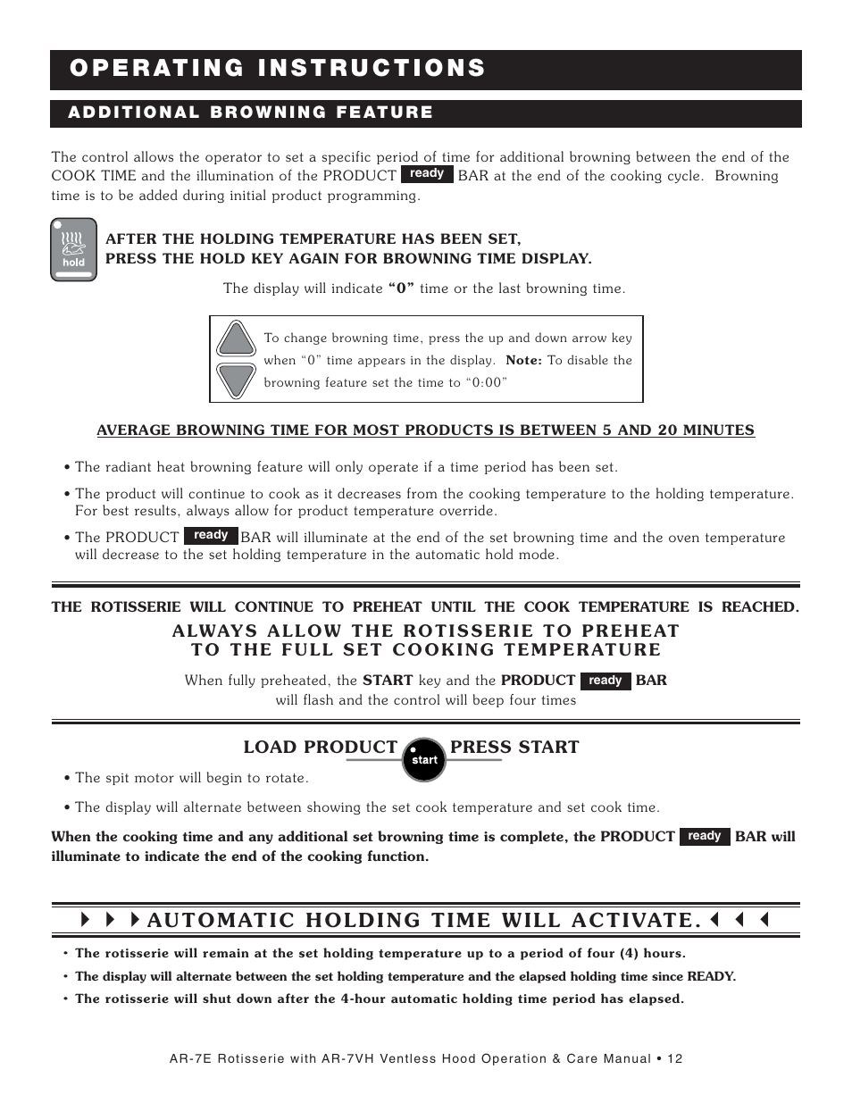 Alto-Shaam AR-7VH User Manual | Page 13 / 46