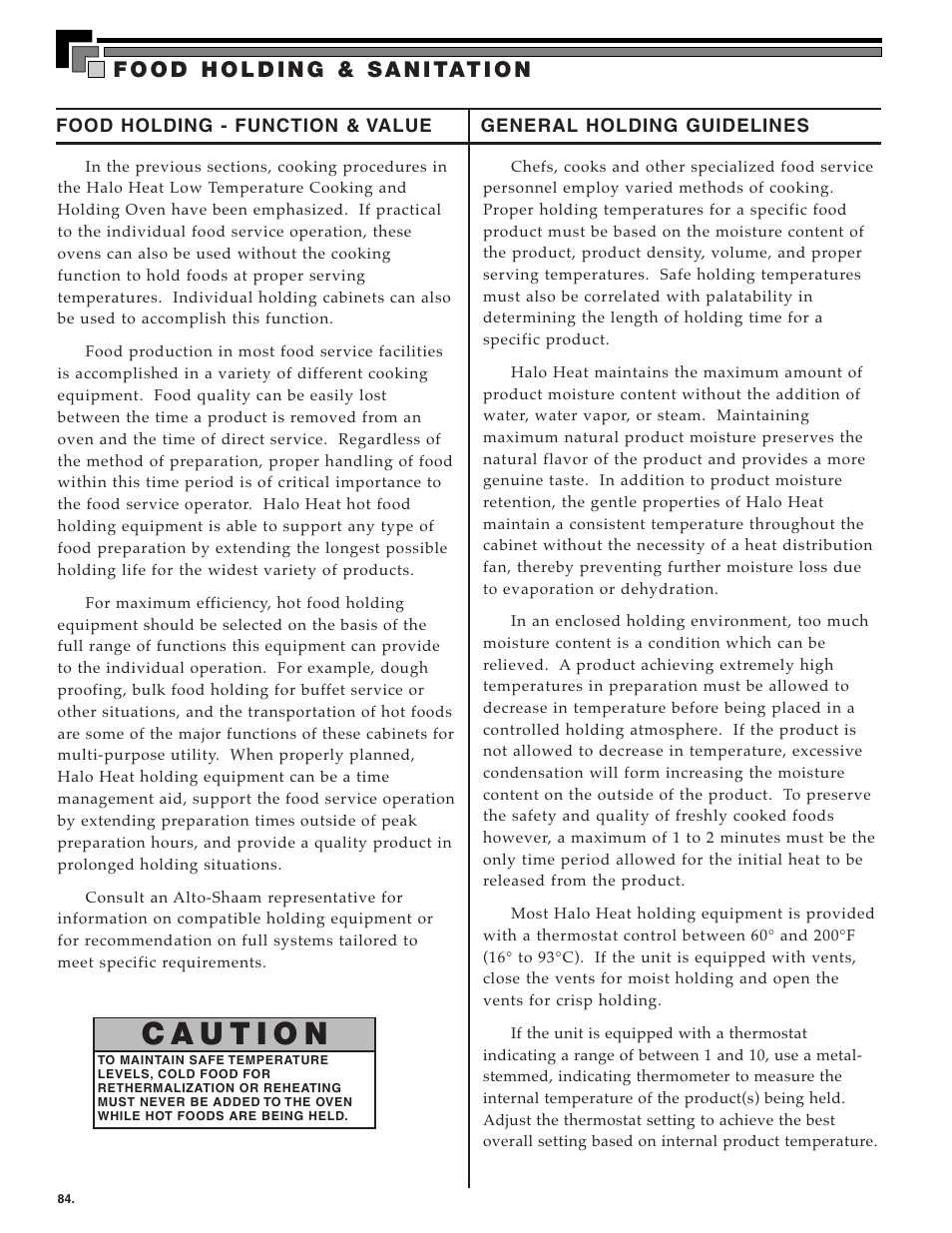 567_5_holding84_88_0508 | Alto-Shaam ecosmart Electronically Operated Ovens User Manual | Page 86 / 91