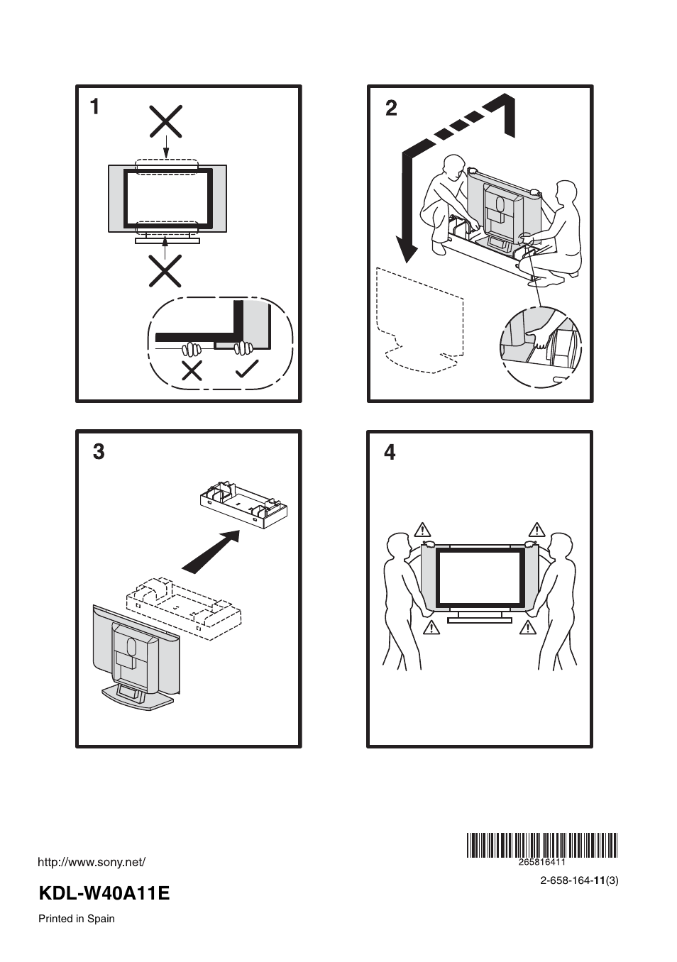 Kdl-w40a11e | Sony KDL-W40A11E User Manual | Page 192 / 192