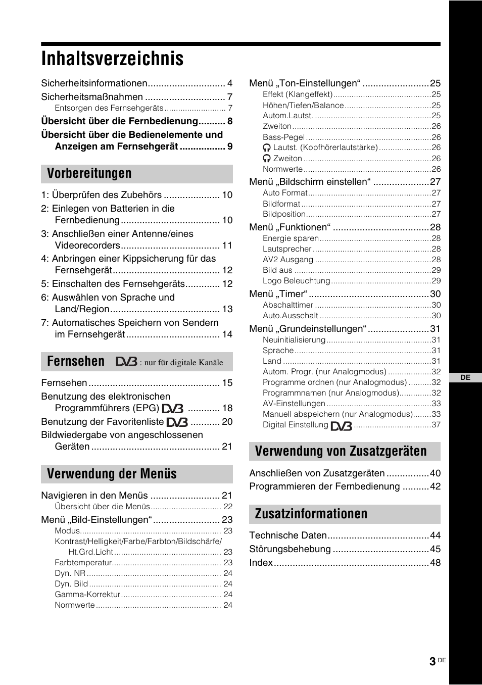 Sony KDL-W40A11E User Manual | Page 49 / 192