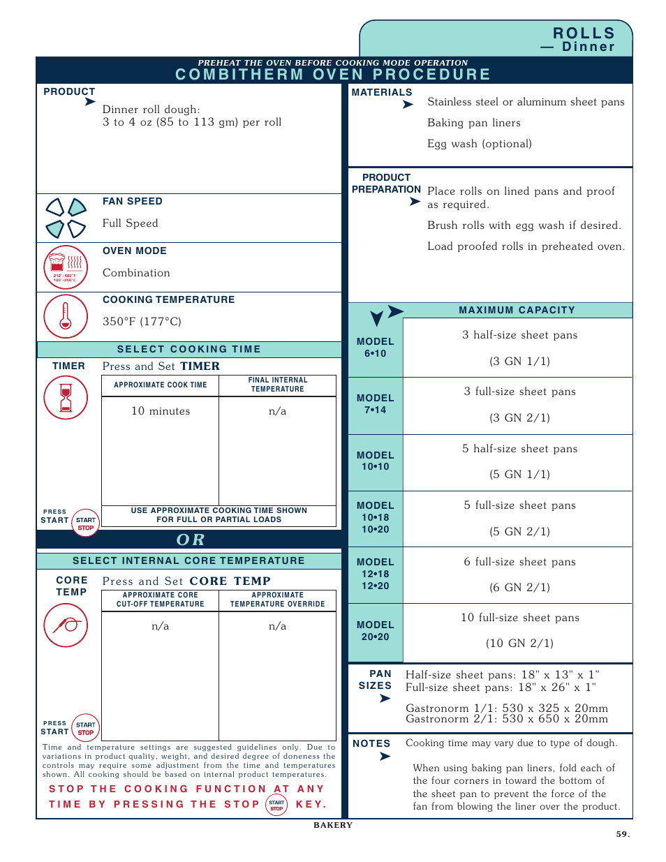 Alto-Shaam COMBITHERM 1020 User Manual | Page 62 / 135