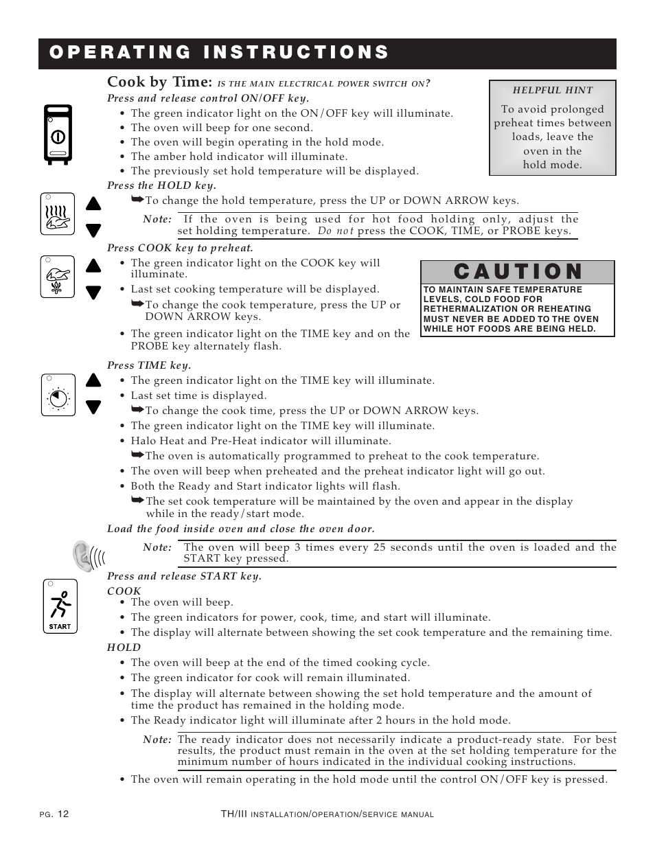 Cook by time | Alto-Shaam 1200-TH/III User Manual | Page 13 / 32