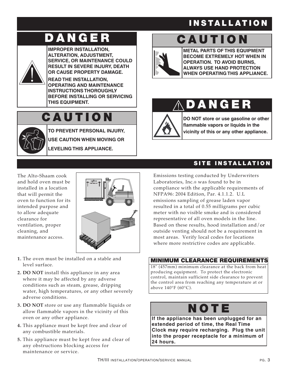 N o t e | Alto-Shaam 1200-TH/III User Manual | Page 4 / 32