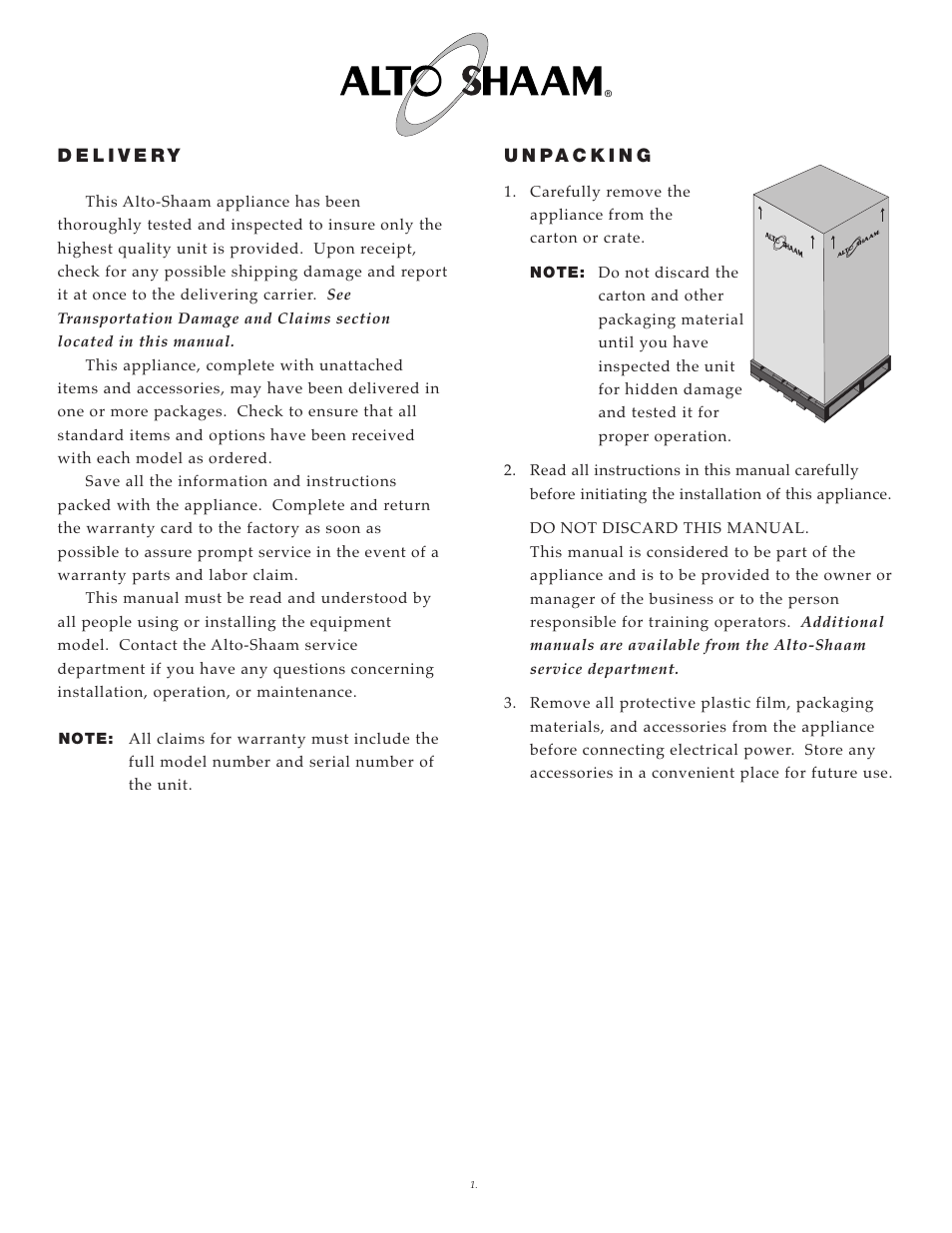 Alto-Shaam 750-CTUS User Manual | Page 2 / 19