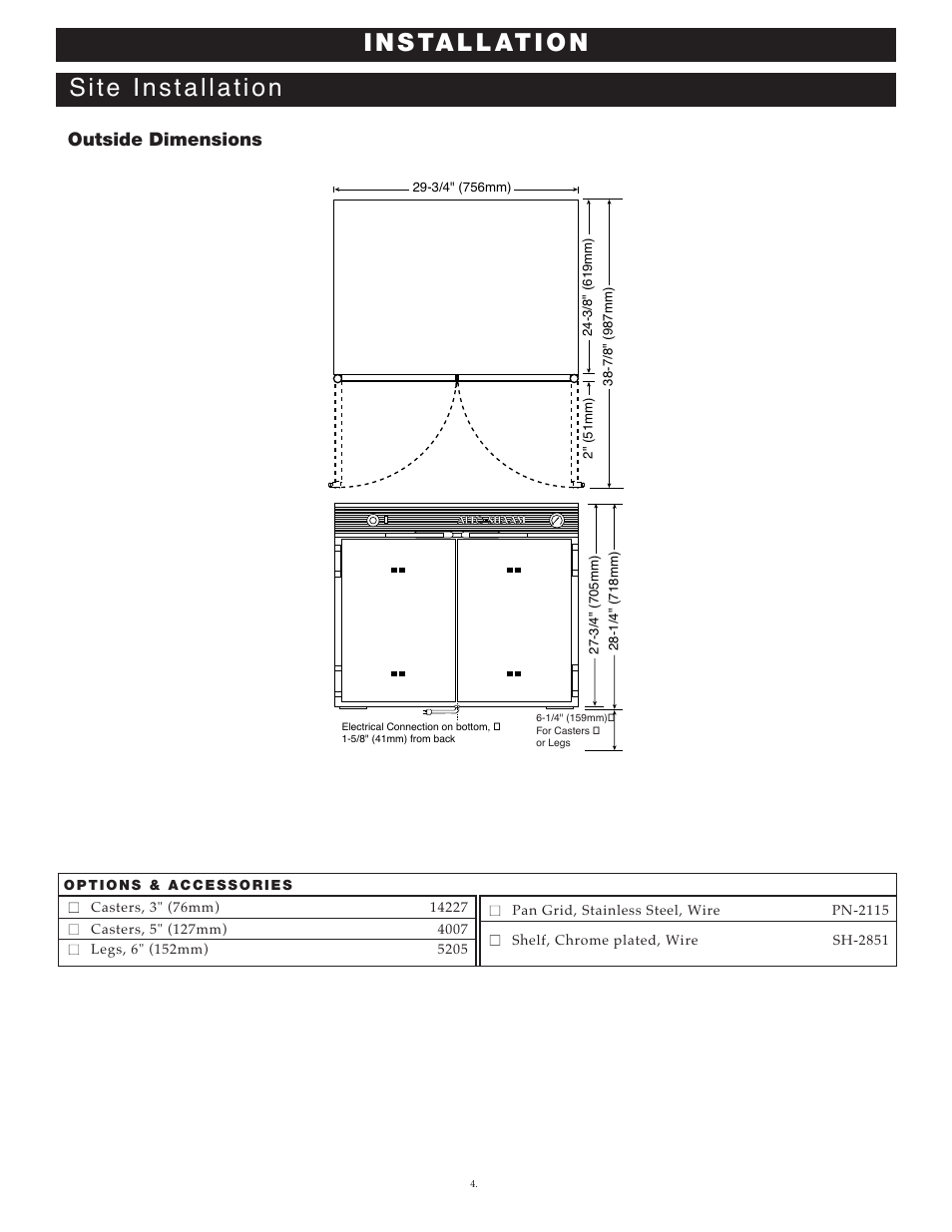 Outside dimensions | Alto-Shaam 750-CTUS User Manual | Page 5 / 19