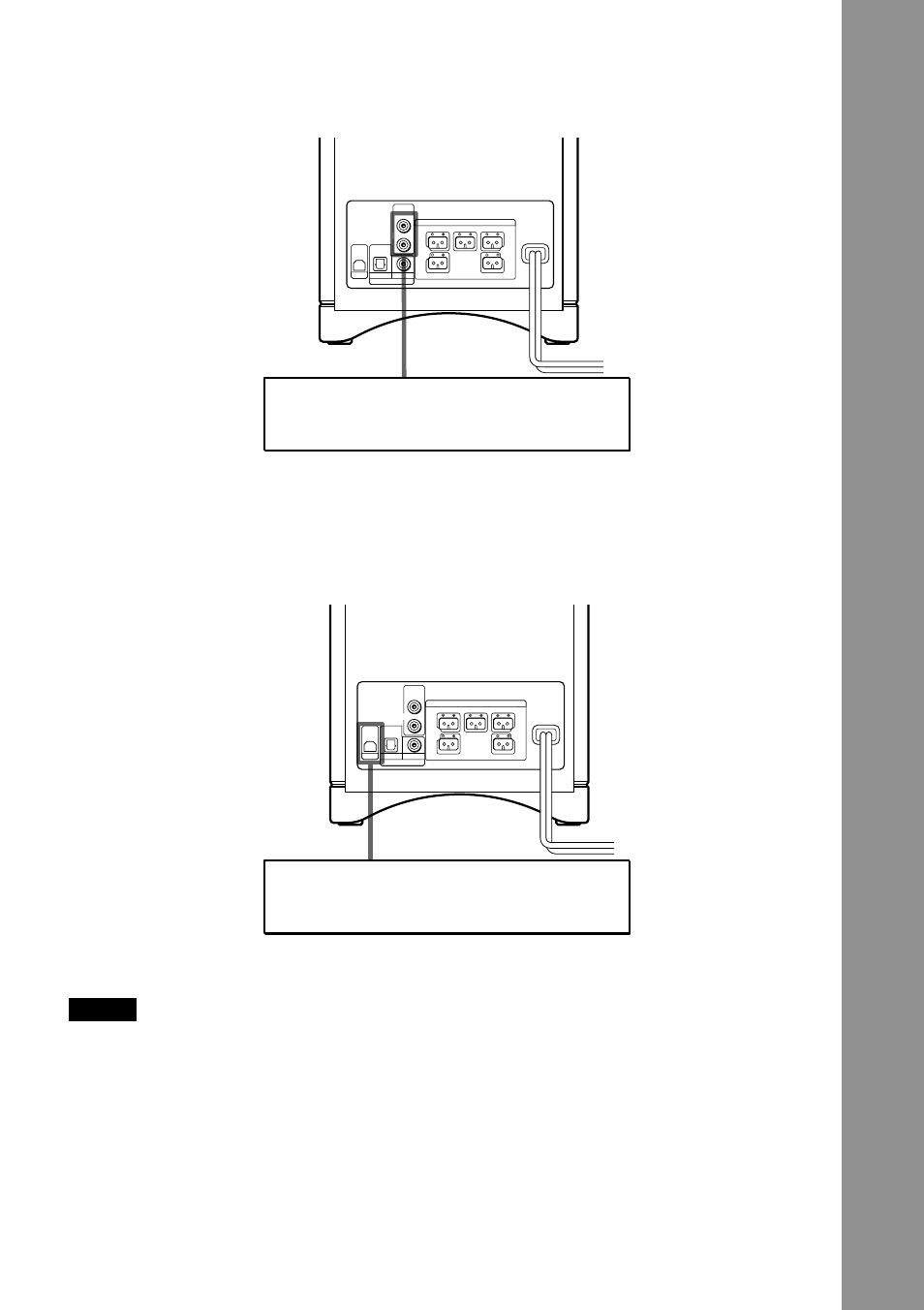 Pr ocedimientos iniciales, Tv, videograbadora, etc, Pc cable de conexión de audio (no suministrado) | Sony HT-BE1 User Manual | Page 95 / 112