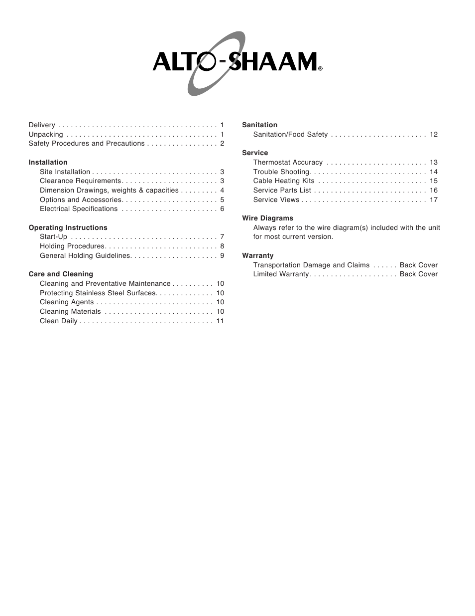 Alto-Shaam 1000-BQ2/128 User Manual | Page 2 / 29