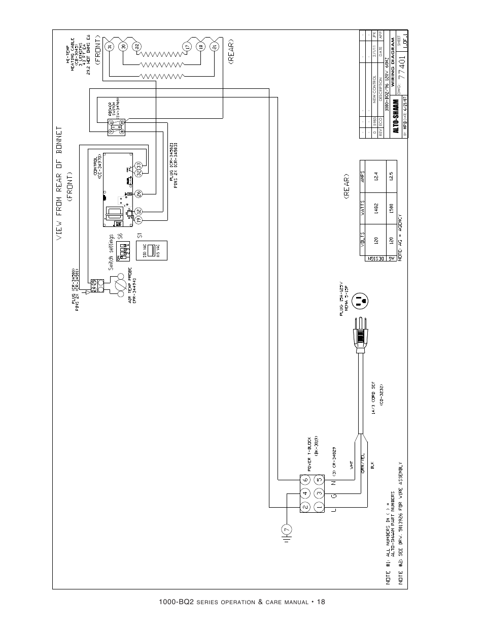 Alto-Shaam 1000-BQ2/128 User Manual | Page 20 / 29