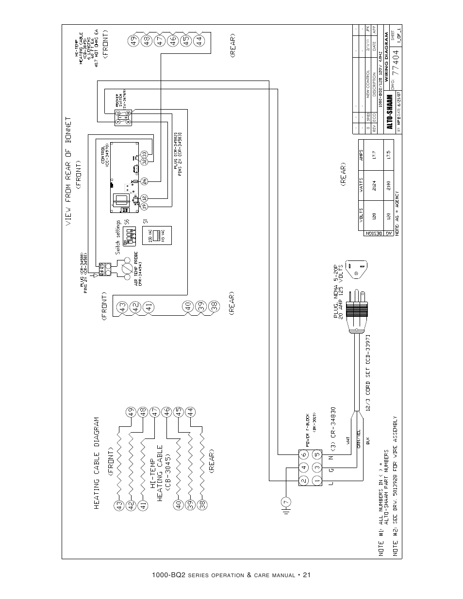 Alto-Shaam 1000-BQ2/128 User Manual | Page 23 / 29