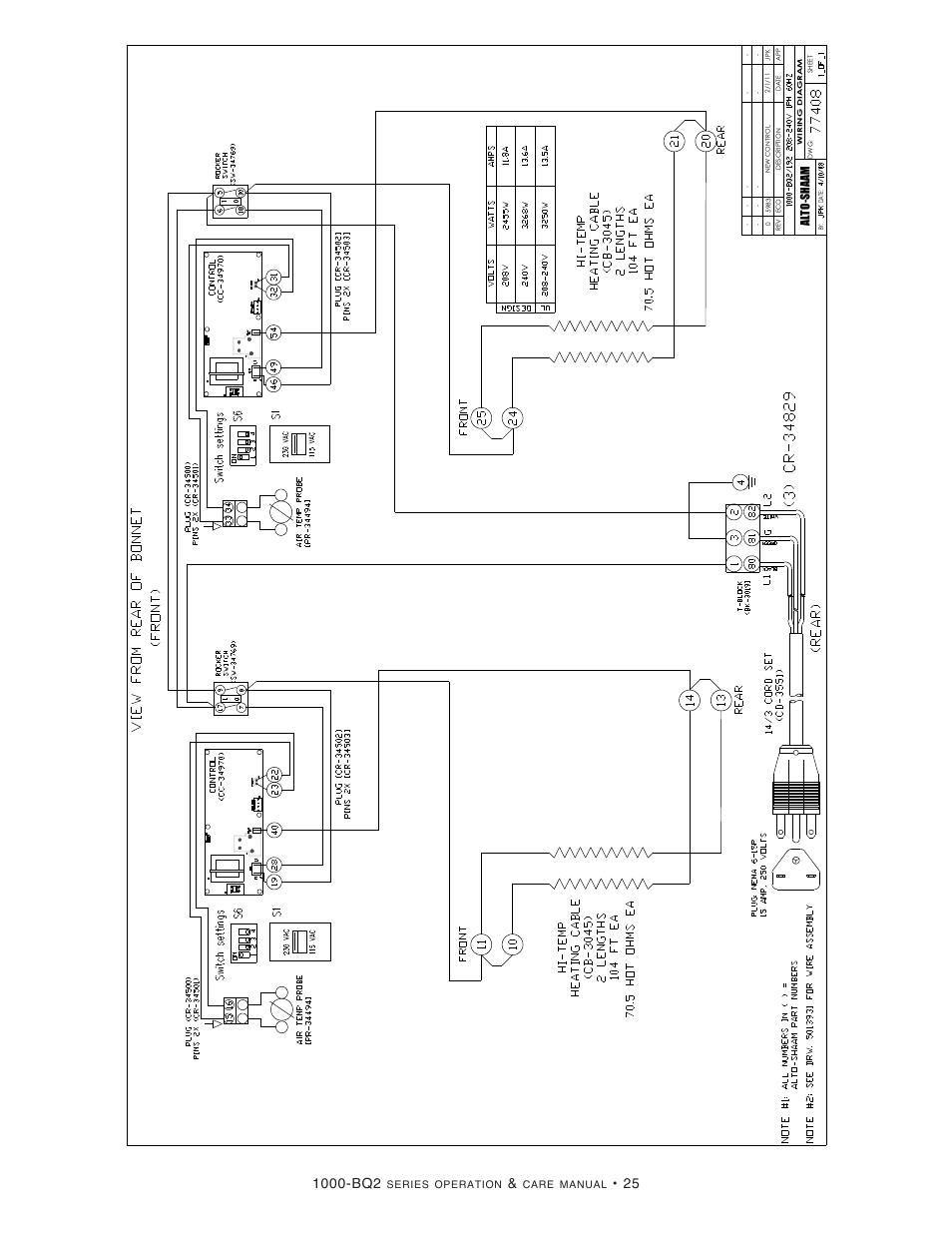 Alto-Shaam 1000-BQ2/128 User Manual | Page 27 / 29