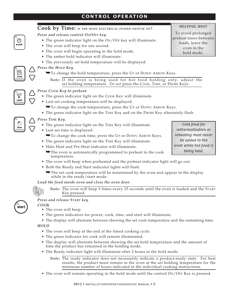 Cook by time | Alto-Shaam AS-250 User Manual | Page 7 / 21
