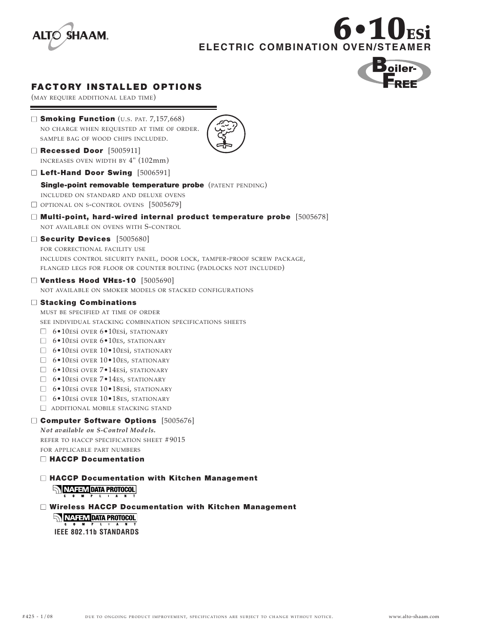 Alto-Shaam 610ESi User Manual | Page 4 / 6