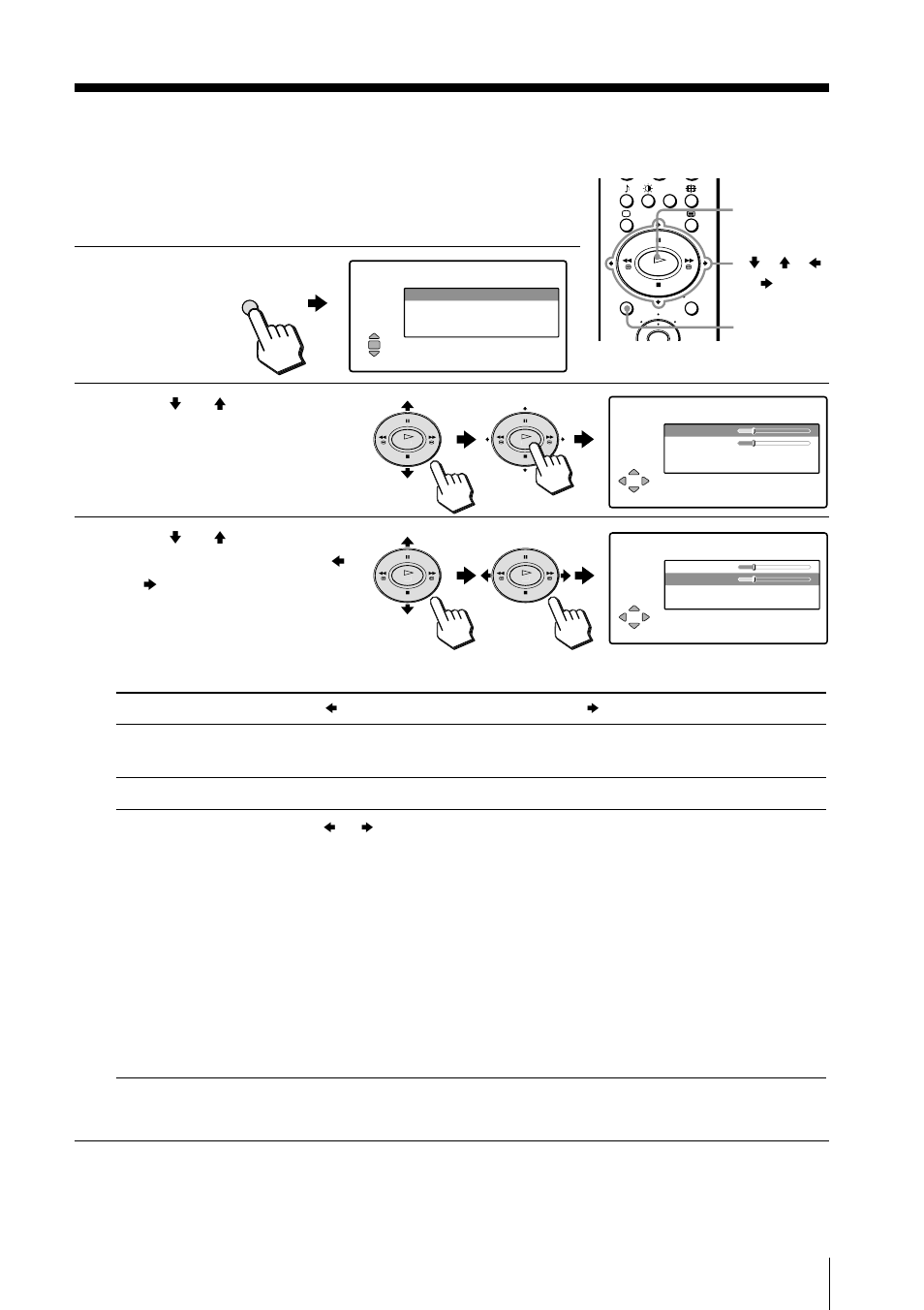 Adjusting the “sound” setting, Press menu, Press v or v to select “sound,” then press ok | Ok v / v / b / b menu | Sony KLV-15SR1 User Manual | Page 19 / 88