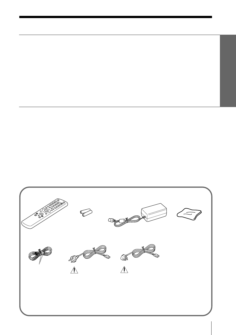 Inhalt, Überprüfen des mitgelieferten zubehörs | Sony KLV-15SR1 User Manual | Page 35 / 88