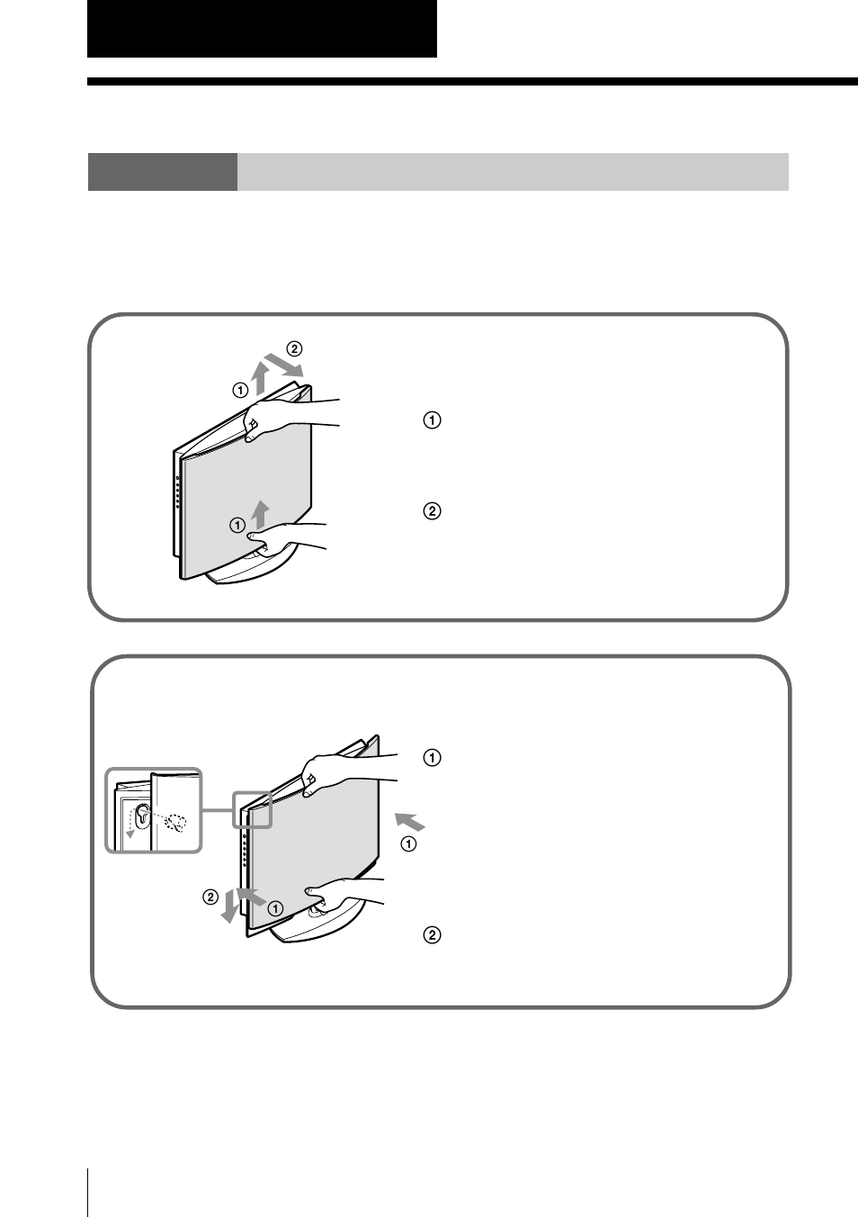 Erste schritte, Schritt 1 abnehmen der hinteren abdeckung, Schritt 1 | Sony KLV-15SR1 User Manual | Page 36 / 88