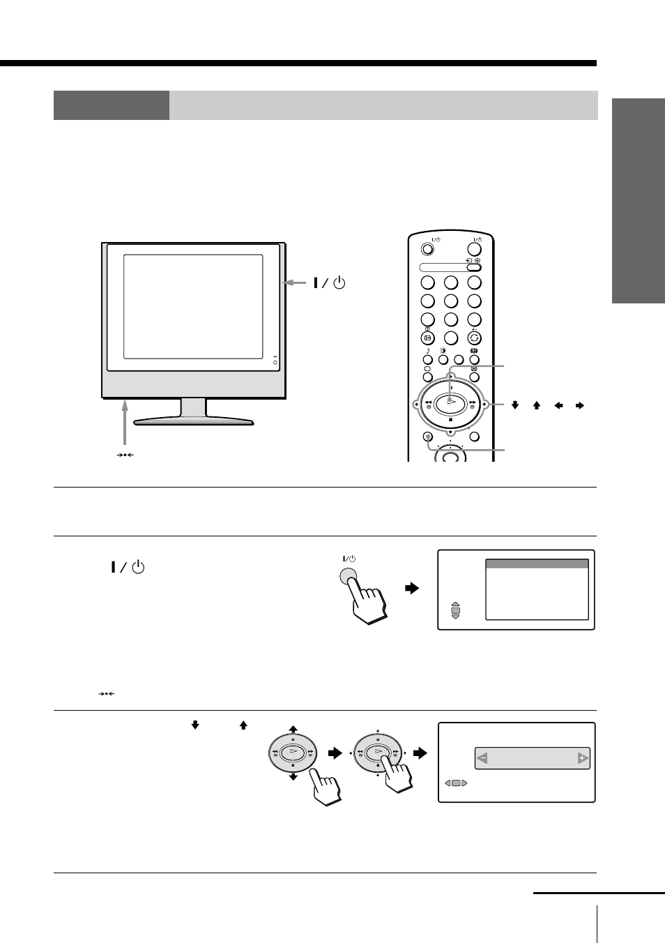 Automatische ersteinstellung), Schritt 4, Ok v / v / b / b menu 0 = / 1 | Sony KLV-15SR1 User Manual | Page 39 / 88