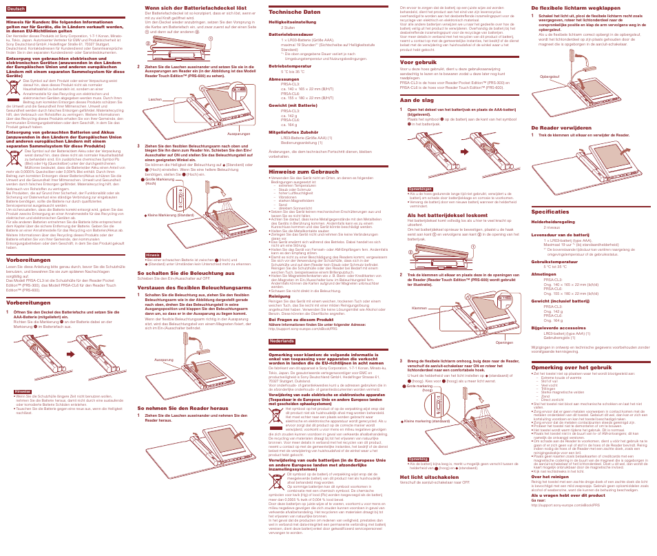 Sony PRSA-CL6 User Manual | Page 2 / 2