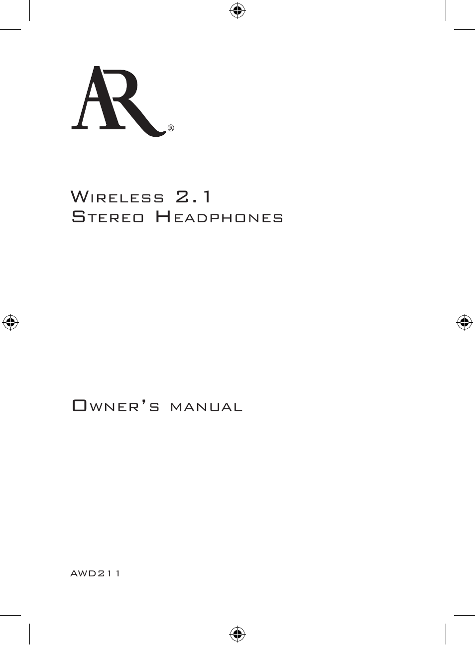 Acoustic Research AWD211 User Manual | 12 pages