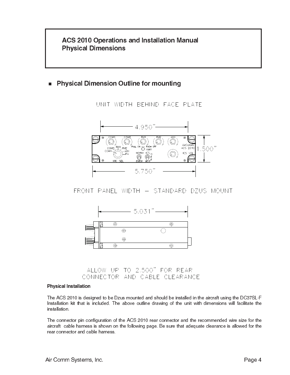 Air Comm Systems ACS 2010 User Manual | Page 4 / 10