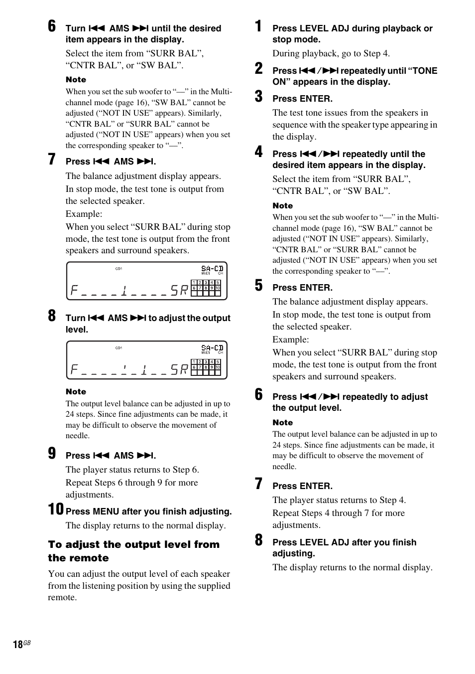 Sony SCD-XA1200ES User Manual | Page 18 / 104