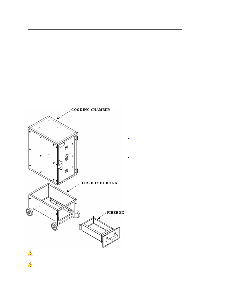 Tallboy knockdown, Separating the cooking chamber and firebox | The BBG Guru F4 User Manual | Page 27 / 40